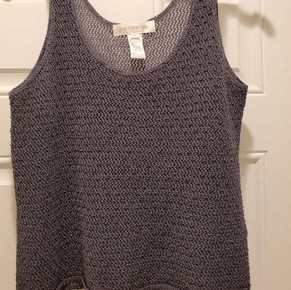 Joans New York blueish grey beaded tank - Picture 4 of 6